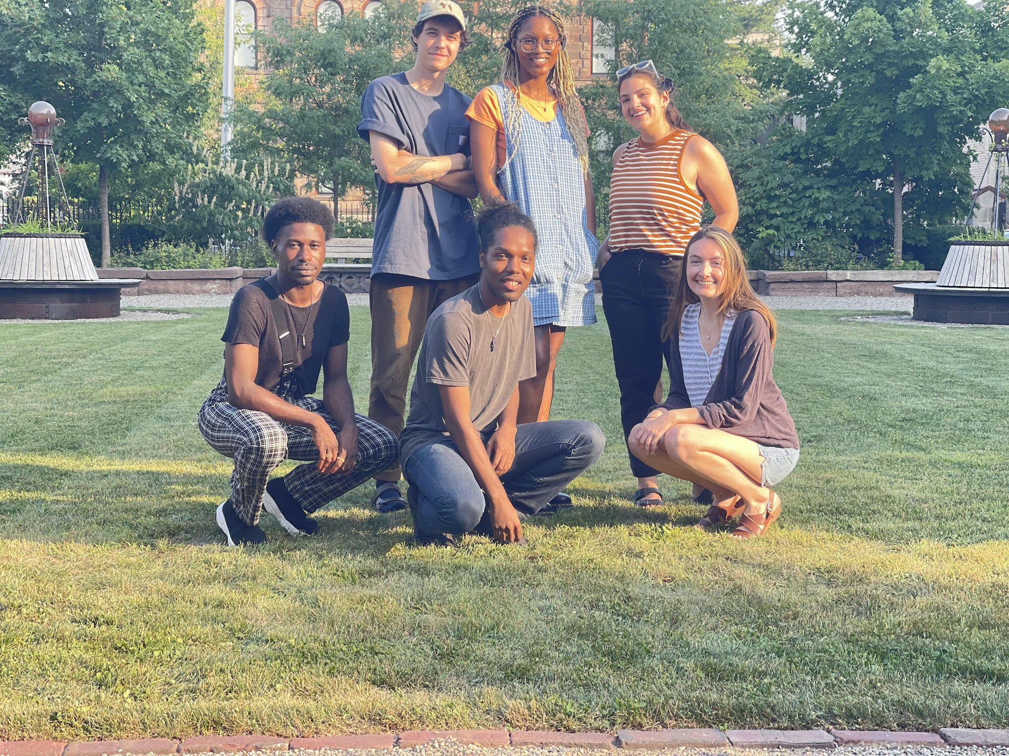 Public Thrift worker-owners, Top: Julian Trombly, Bri Stacy, Margo Dalal Bottom: Quintonio Steele, Desmond Burkett and CJ Priehs