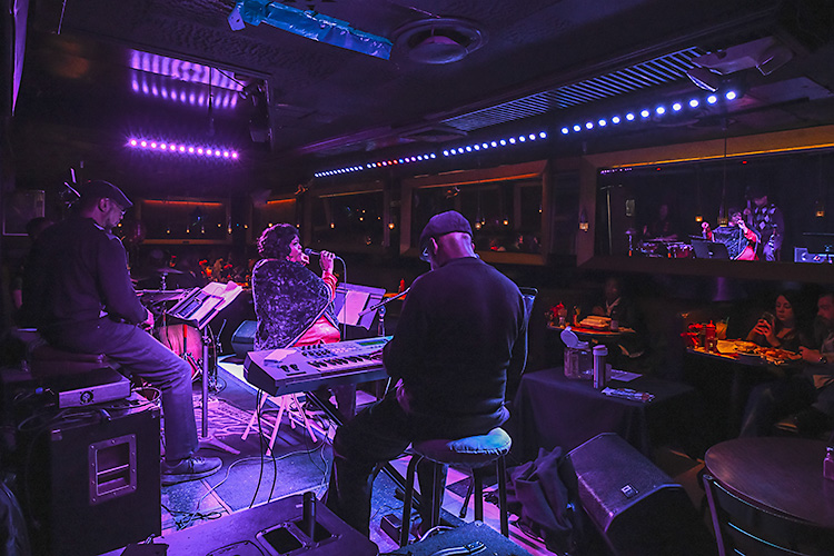 The Renee King-Jackson Quartet gets the crowd going at Baker's Keyboard Lounge.