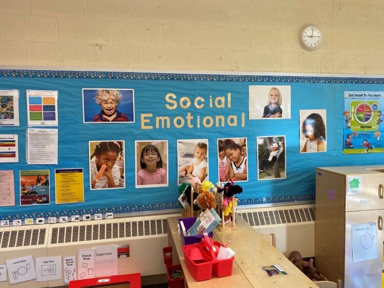 Classroom posters reinforce SEL concepts.