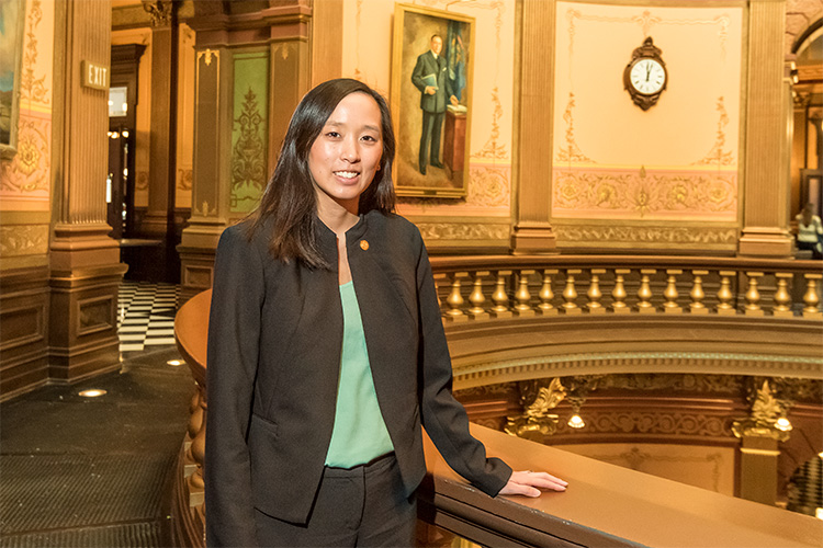 Stephanie Chang at the Michigan State Capitol