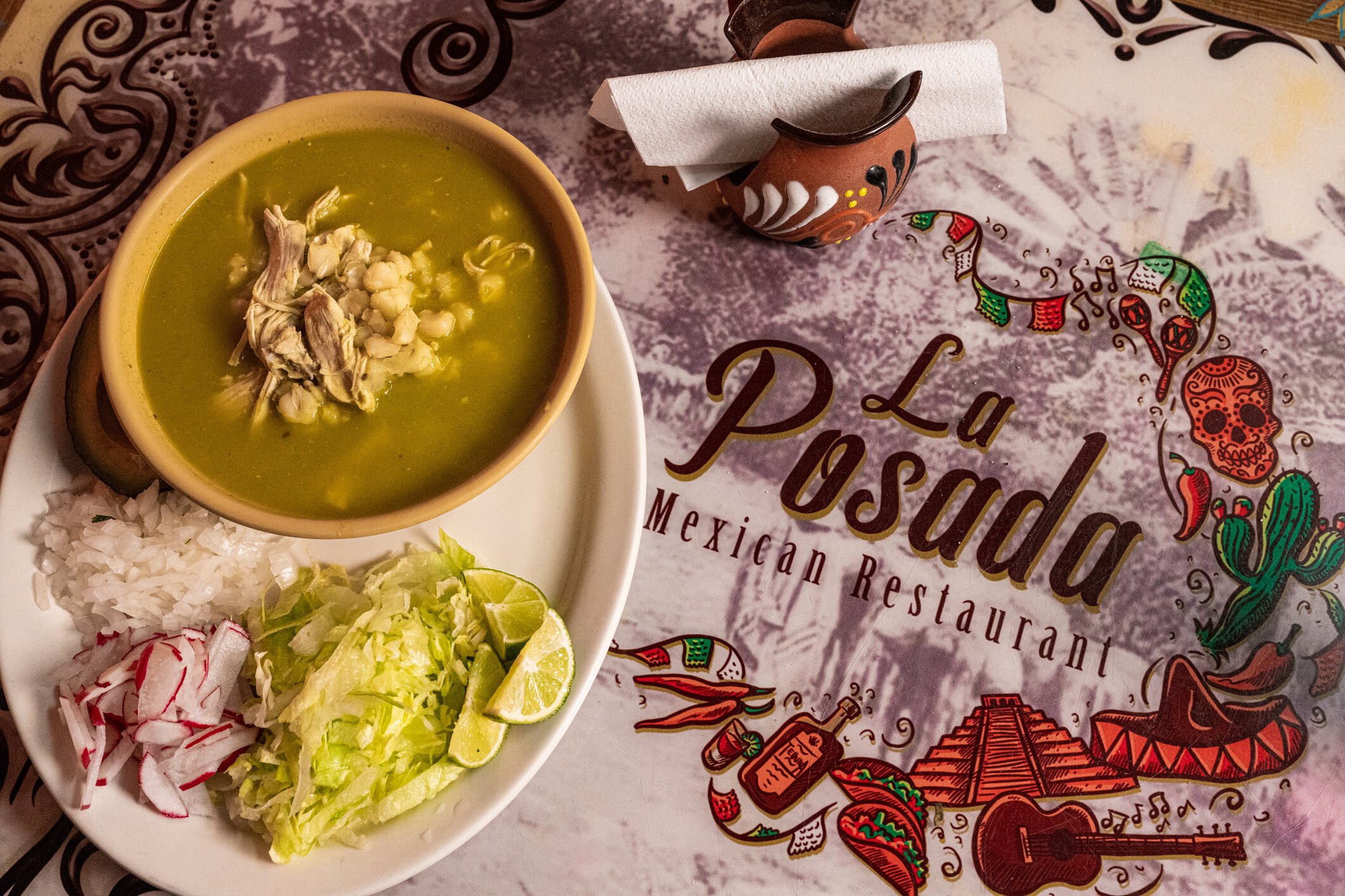 Pozole Verde at La Posada.