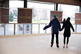 Skating at Doge Park Ice Rink, Sterling Heights