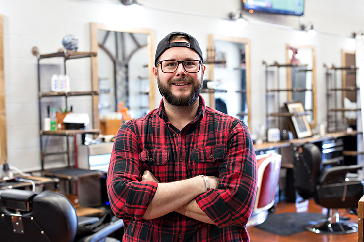 Ryan Dietiker, owner of Forefathers Grooming, is relying on his community to get his small business through COVID-19 closures.