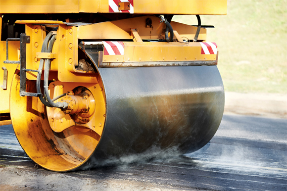 Making roads requires quite a bit of pressure -- and heat! 