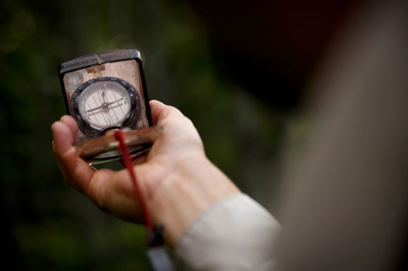 Bill Sterrett trusts his compass more than his phone. "It takes ya where you need to go," he says.