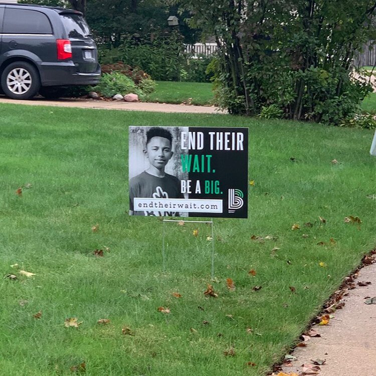 Signs have been placed in yards to promote the campaign.