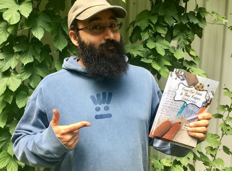 Ben Cohen, author and owner of Small House Farm with his new book.