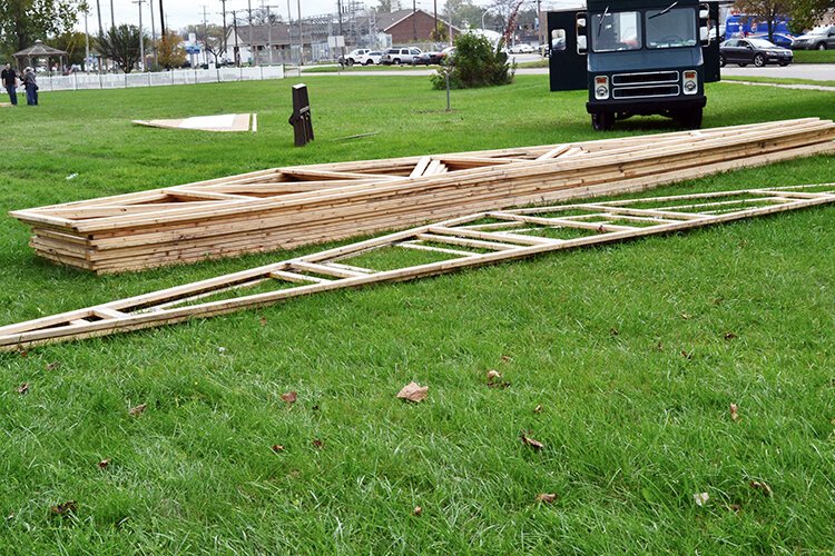 While in class, students get the chance to experience the process of building a house from the ground up and learn the various stages of construction.