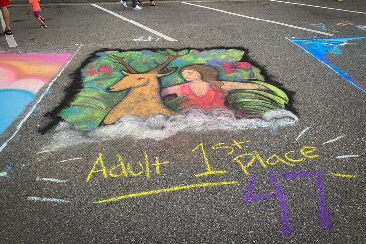 Vibrant colors filled the streets of Downtown Bay City during the 2019 Chalk Walk Art Festival