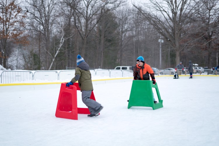 Ice skating at Midland's City Forest