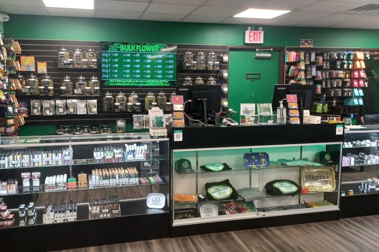 Front end retail area of Emerald Fire Farms
