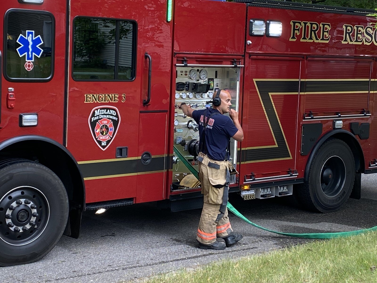 Training and maintaining equipment are a regular focus for City of Midland firefighters.