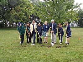The groundbreaking for the Grove Park restroom project was held on Sept 7, 2023.