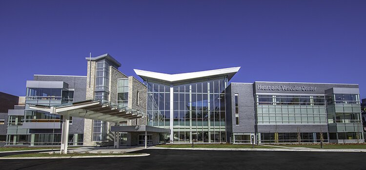 The exterior of the MidMichigan Health Heart and Vascular Center.