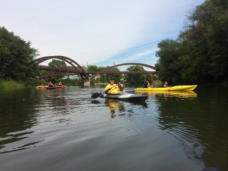 Ike's main hub is the Chippewa River. Isenhart, the owner, meets up with customers where they'll end up and transports them to a launch point.