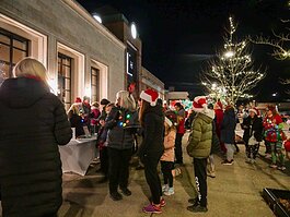 Participants gather for the Jingle Bell Fun Run/Walk