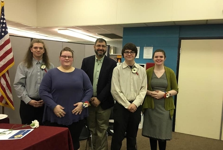 William Conklin, Hayley Hammond, Jim Stamas, Alex Laughton and Cora Coin pose for a picture after the ceremony.  