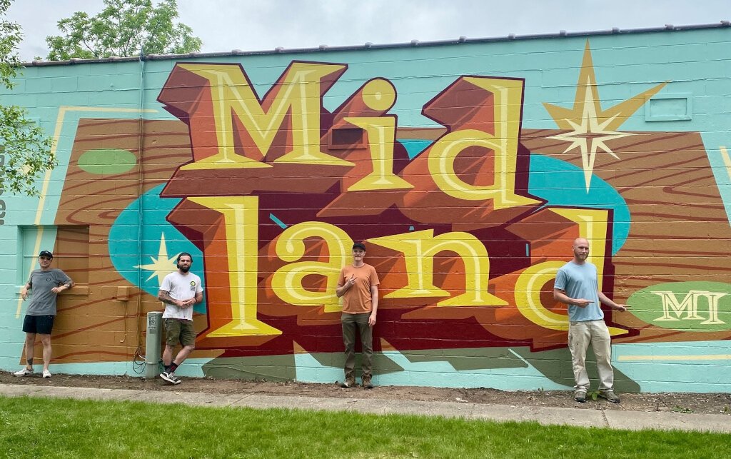 The Art Seen mural at LaLonde's market