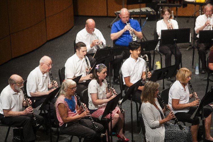 Members of the Chemical City Band perform on July 5.