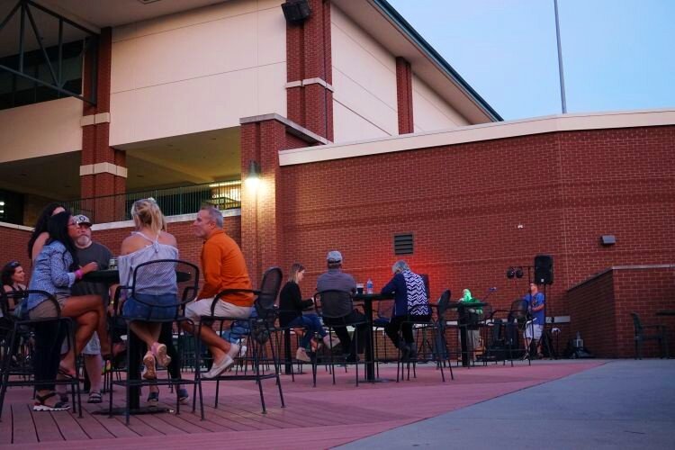 Larkin Beer Garden moved to Dow Diamond to accommodate for safety this year.