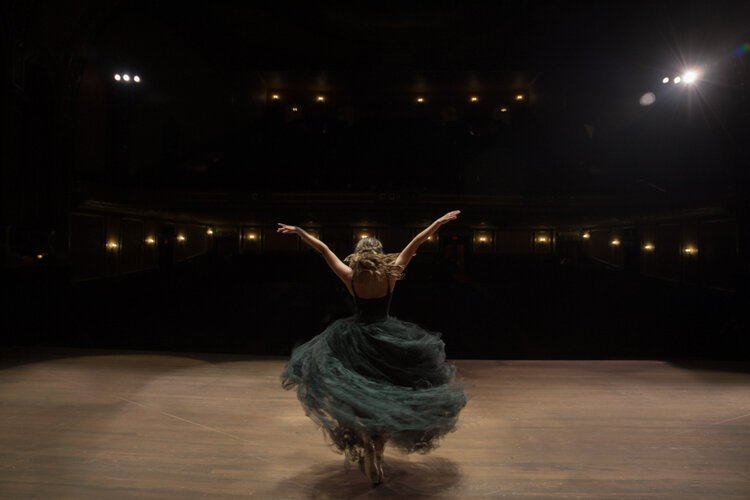 A dancer in the Temple Theatre in Saginaw.