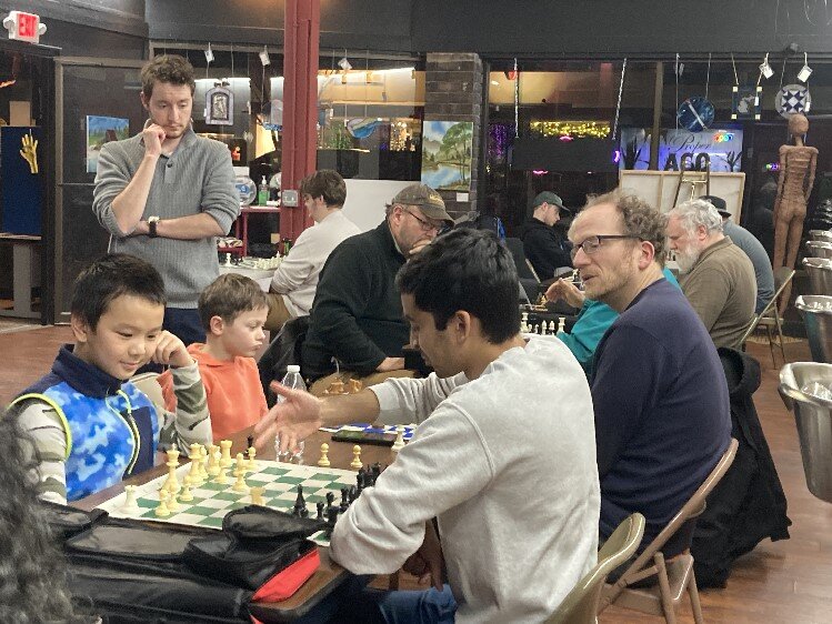 The Midland Chess Club meets on Thursdays from 7:00-9:00 pm at Creative 360 in downtown Midland.