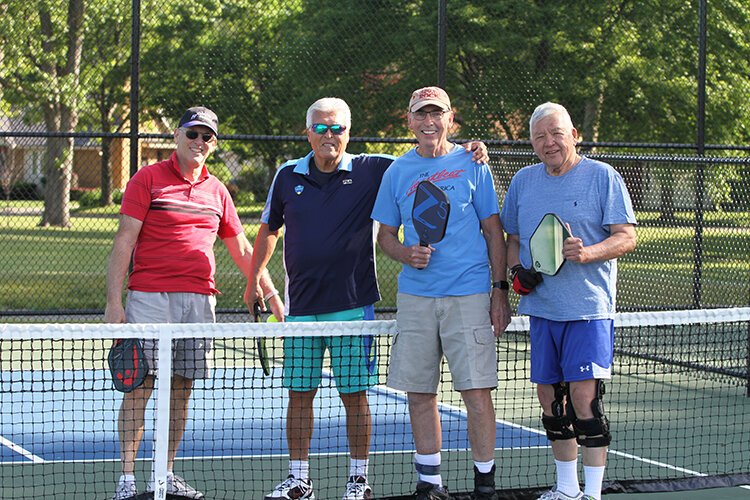 To sign up to play pickleball, download the area’s pickleball app at Team Reach where players can find times, courts and other players looking to play doubles. 