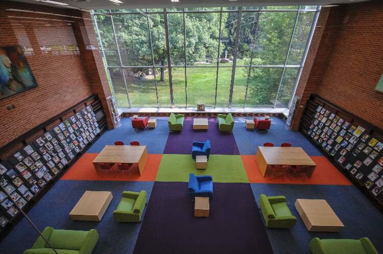 The Reading Room at the Grace A. Dow Memorial Library