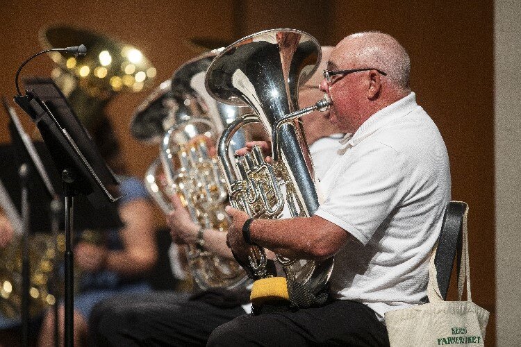 The Chemical City Band rehearses before their performance on July 5