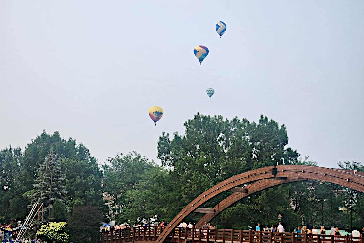 Hot air balloons have become a staple of River Days