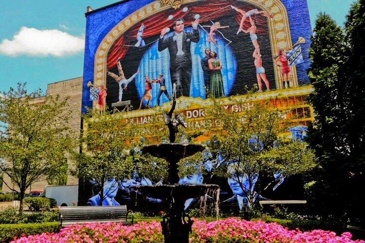 The Courtyard Mural in Springfield, Ohio.