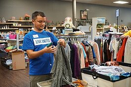 United Way volunteer at local resale shop.