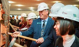 "Wall Breaking" ceremony at the Center for the Arts