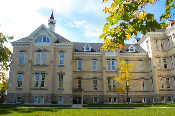 A view of the beautiful Village of Grand Traverse Commons. 