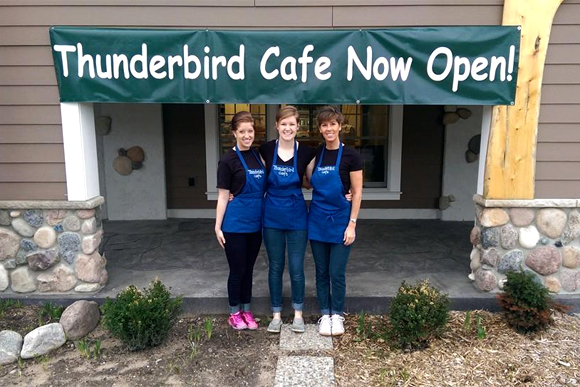 Want a tasty bite to eat? Head to the Thunderbird Cafe. 