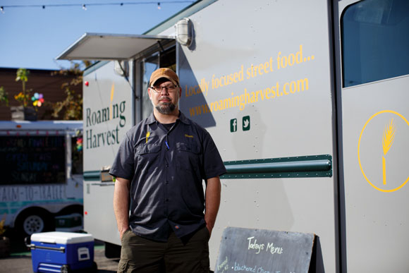 Simon Joseph with his food truck.