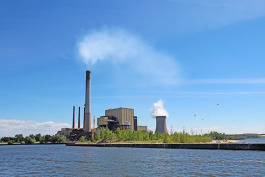 Power plant on Lake Michigan.