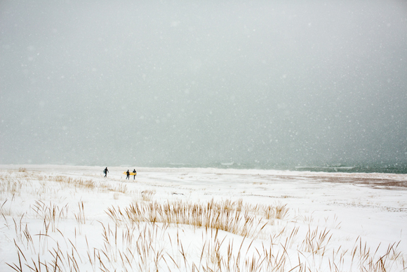 Winter doesn't slow down Lake Michigan surfers.