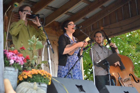 The Springtails play at the Harvest Gathering.