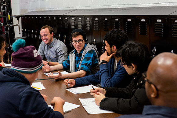 Students at the Pathways to Success Academic Campus in Ann Arbor.