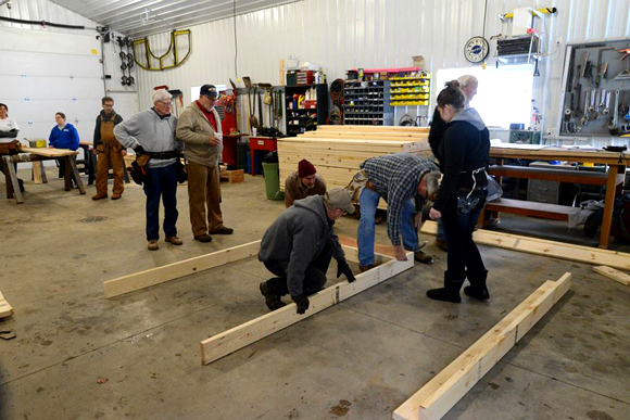 Assembling walls for the new constructions. 