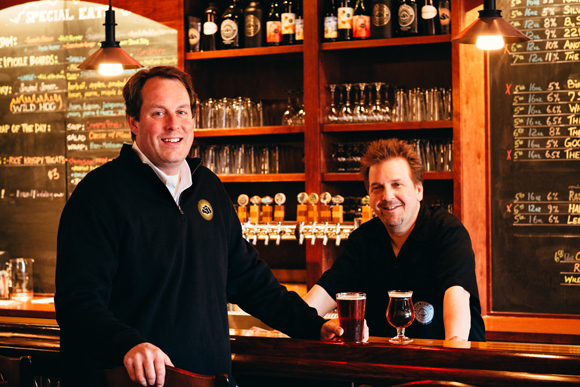 Rick Schmitt (left) and Brian Confer of Stormcloud Brewing. 