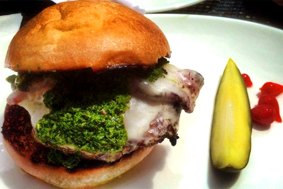 The Franklin's lamb hamburger. 