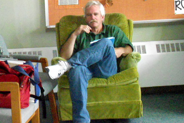 Phillip Sterlings visitings the Ludington Visiting Writers. / Barry Matthews