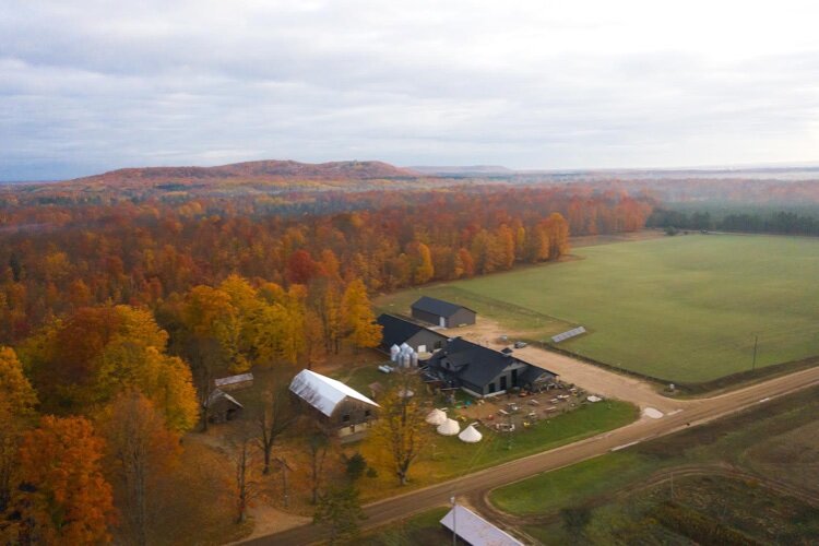The Iron Fish Distillery farm in Springdale Township.