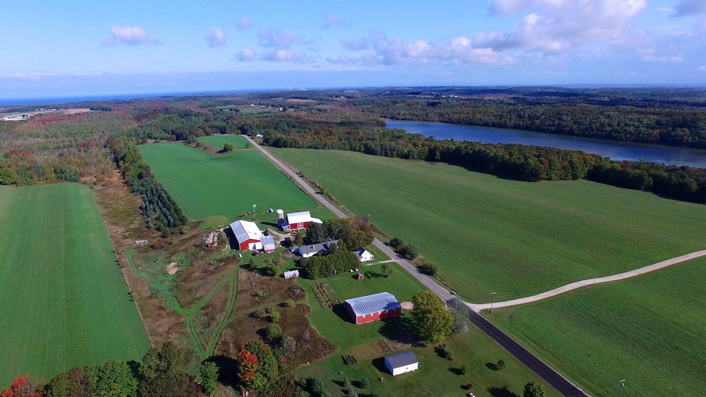 The Parsons family farm outside Charlevoix.