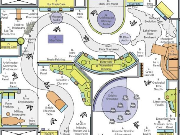 The planned layout of the new 3,000-square-foot exhibit.