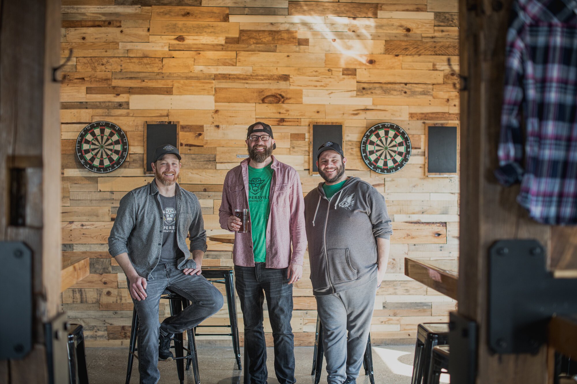 The team, from left: Sean Sorensen, general manager; Jeremy Grossenbacher, co-founder; and Jim Goodburn, brewer and business partner.