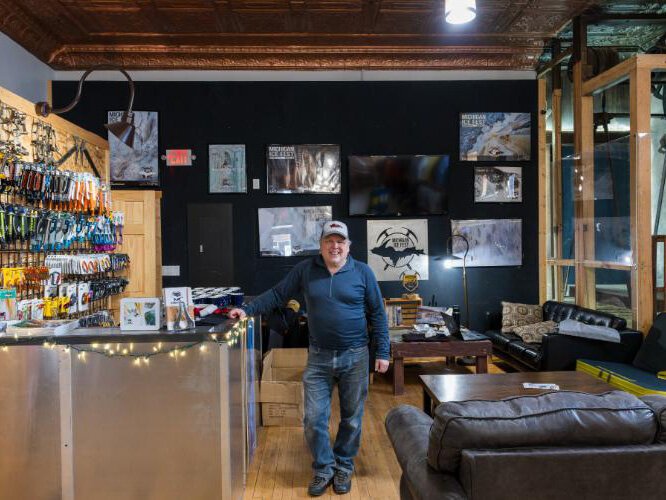Bill Thompson is largely responsible for the success of the annual Michigan Ice Fest. He is co-owner of Down Wind Sports, which has stores in Munising and Marquette.