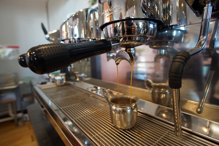 The espresso machine was a recent upgrade. 